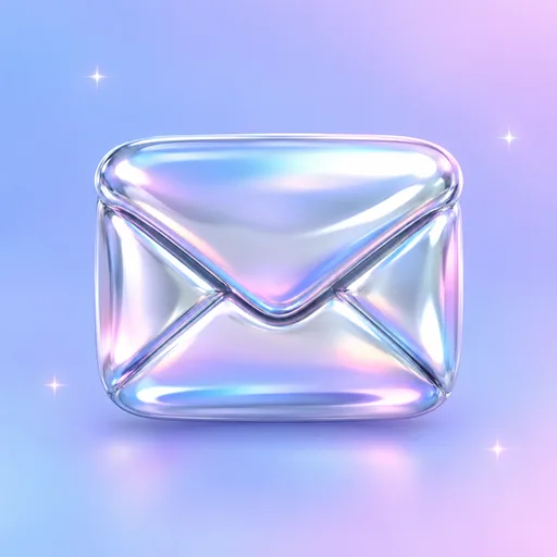 Y2K liquid chrome app icon example 4