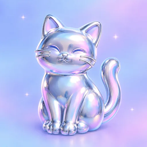 Y2K liquid chrome app icon example 7